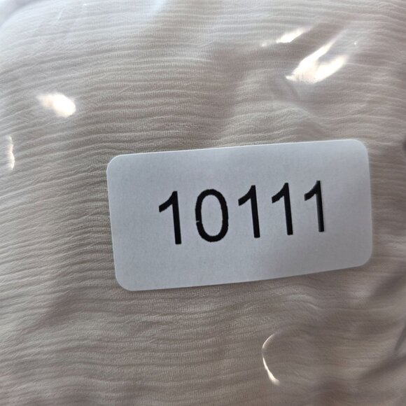 Womens Soft Surroundings Sheer Ivory Blouse Button-Front Long Sleeve Size L - Picture 7 of 7